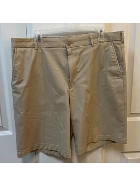 IZOD Saltwater Stretch Shorts - 36 Waist and 9.5 Inseam - Khaki